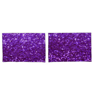 Girly Purple Glitter Bling Glam Modern