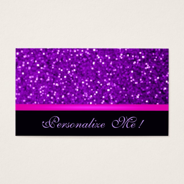 Girly Purple Modern Sparkle Pink Elegante (Frente)