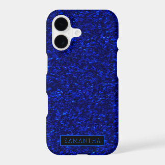 Girly Royal Blue Sparkle Sequins Monograma