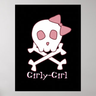 Girly Skull Poster