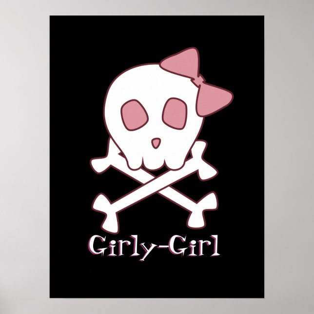 Girly Skull Poster (Frente)