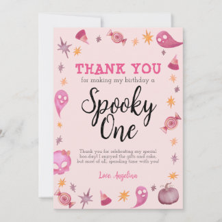 Girly Spooky Um Cartões de agradecimentos de anive