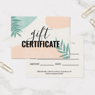 Girly Summer Palm deixa certificado de presente co