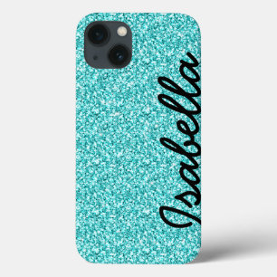 GIRLY TEAL GLITTER IMPRESSO PERSONALIZADO