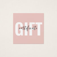 Girly Trendy Blush - Certificado de Presente Comer