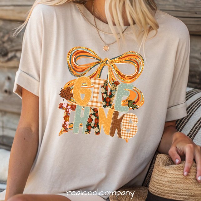 Give Thanks Fall Season T Shirt  (Criador carregado)