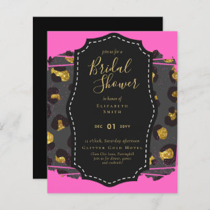 Glam do Orçamento Chá de panela Rosa Dourado Convi