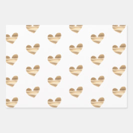 Glam Dourado branco e rosa e corações leopardo