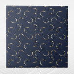 Glam Dourado Luas Marinho Azul<br><div class="desc">Marinho azulejo azul com luas douradas. O código hexadecimal para azul marinho é #202A44.</div>