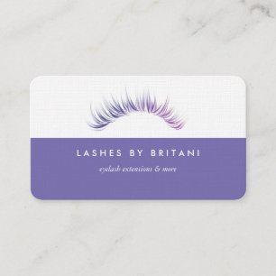 Glam Eyelashes texto branco Cartão de visita