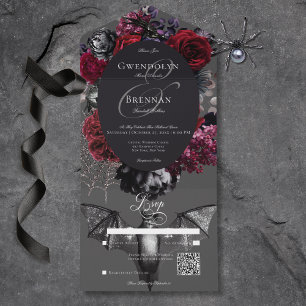 Glam Floral Cinza Glam das Trevas Negras Código QR