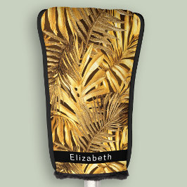 Glam Gold Tropical Leaves Personalized