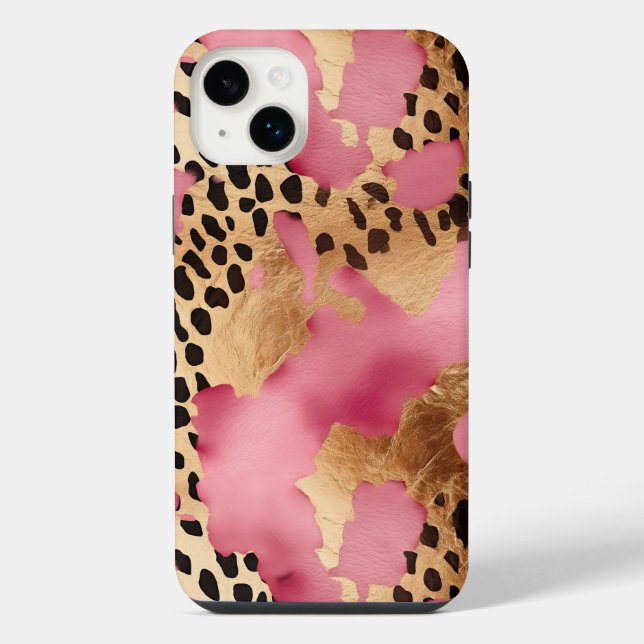 Glam Leopardo Dourado rosa (Verso)