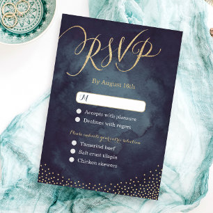 Glam noite, dia de glória, caligrafia, RSVP de cas