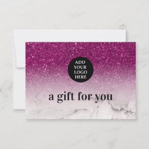 Glam Purple Glitter Ombre Marble carregue seu logo