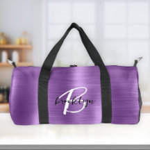 Glam Purple Metal Polido Preto Branco Monograma 