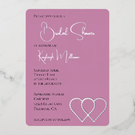 Glam Rosa Pearl Chá de panela Dois Corações
