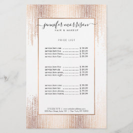Glam Script Rosa Dourado Confete Chuva Flyer