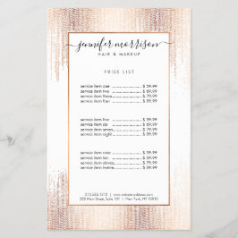 Glam Script Rosa Dourado Confete Chuva Flyer