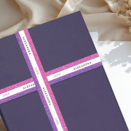 Glam Shimmer Purple And Pink Sparkle Glitter Typo