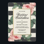 Glamor Botânico | Convite De Casamento<br><div class="desc">©Fine & Dandy Paperie</div>