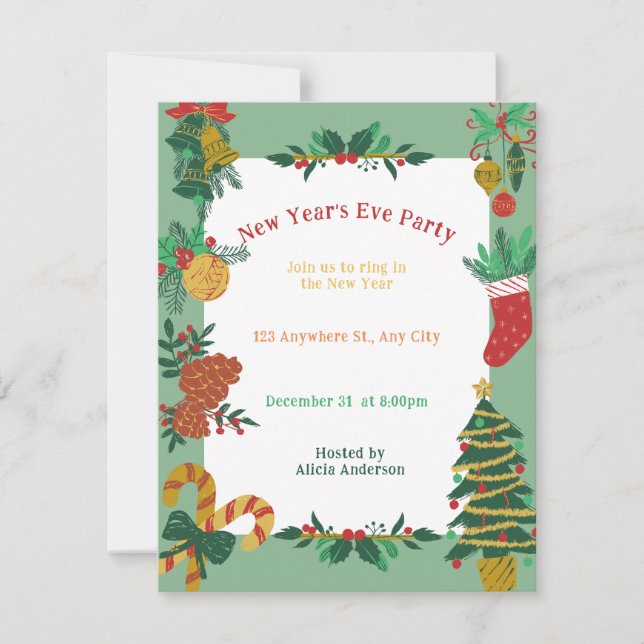 Glamor no Convite de festas Frames (Frente)