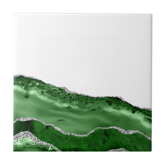 Glamorous Emerald Green Silver Gliter (Frente)