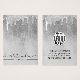 Glamorous Silver Thick Glitter Drives para logotip