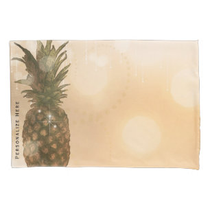 Glamouroso Abacaxi Dourado Elegante Brilho Tropica