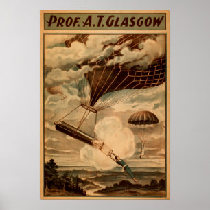 Glasgow Hot Air Balloon Circus Theater Poster