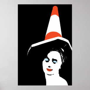 Glasgow Traffic Cone Girl Poster