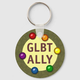 GLBT Ally Baubles Chaveiro