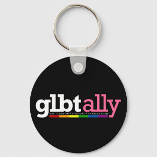 GLBT Ally Black Chaveiro