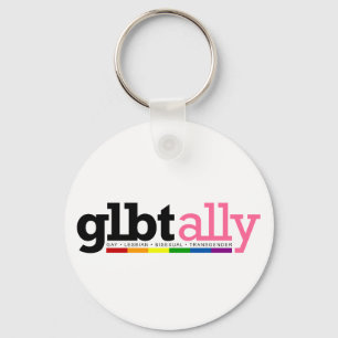 GLBT Ally White Chaveiro