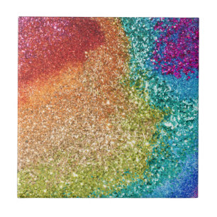 Gleaming Rainbow Glitter Swirl