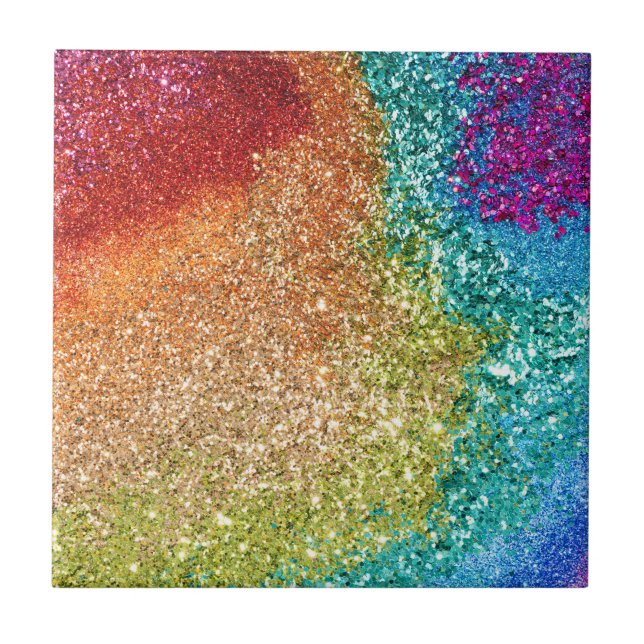 Gleaming Rainbow Glitter Swirl (Frente)