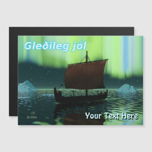 Gleðileg Jól - Navio Viking Sob Luzes Nortes