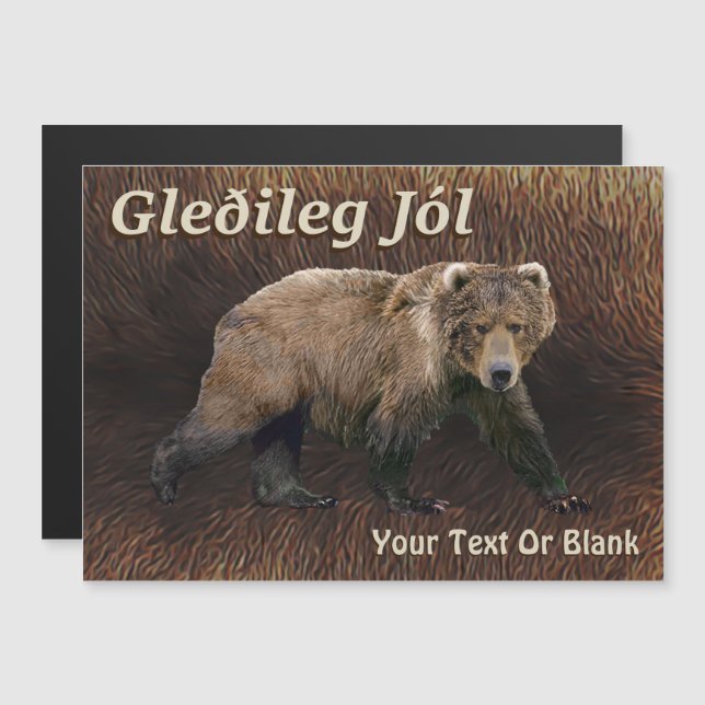 Gleðileg Jól - Urso De Kodiak Na Peles Das Caraíba (Frente/Verso)