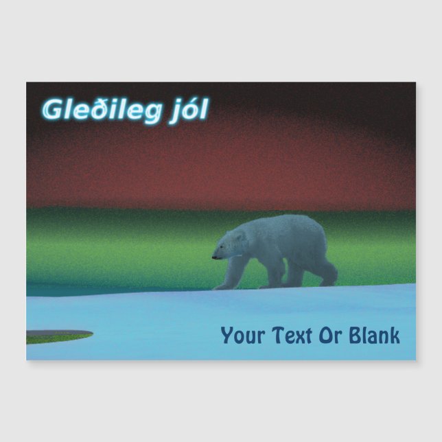Gleðileg Jól - Urso Polar Das Luzes Polares (Frente)