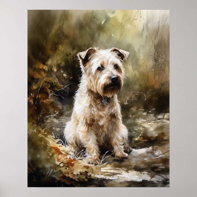 Glen Of Imaal Terrier Dog Art Impressão (Frente)