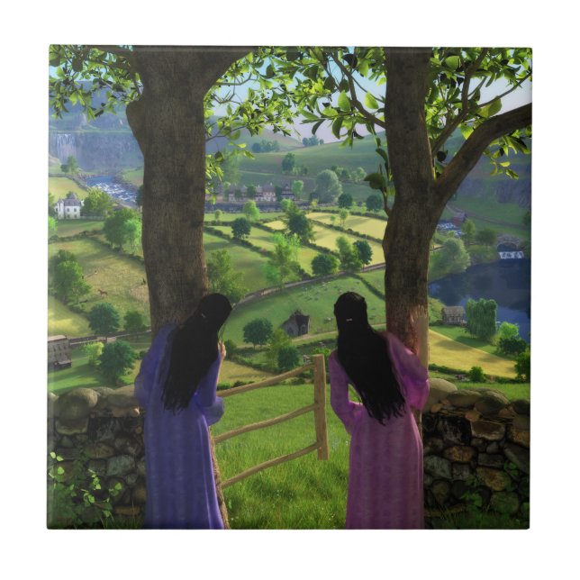 Glen of the Twins Decorative Azulejo / Trivet (Frente)