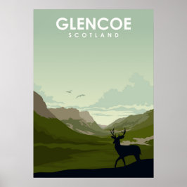 Glencoe Scotland National Park Poster de viagens