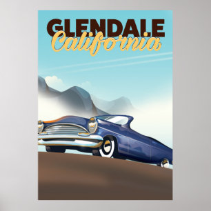 Glendale, California travel poster