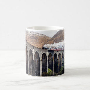 Glenfinnan viaduct vapor de trem caneca café