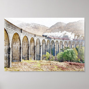 Glenfinnan viaduct vapor poster