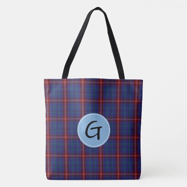 Glenn Tartan Xadrez Tote Bag (Frente)