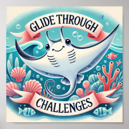 Glide Manta Poster