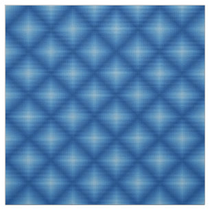 Glitch2 Tecido de padrão azul de diamante impresso