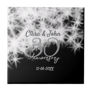 Glitor de aniversário de casamento da 30 cinza de