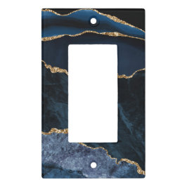 Glitor Dourado de Grelha de Agato Azul-marinho